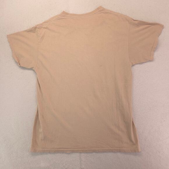 Def Leppard Band Graphic Crew Neck T Shirt Adult Mens Size Medium M Tan - Picture 9 of 9